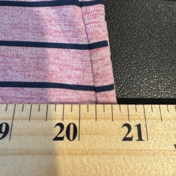 Under Armour Polo Shirt Medium Men’s Purple Striped Phoenician Golf Logo Resort - Picture 6 of 8